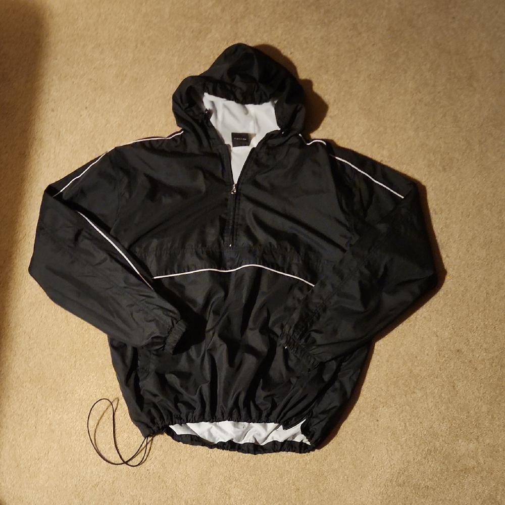 Vintage Foot Locker Black Hooded Men's Windbreaker